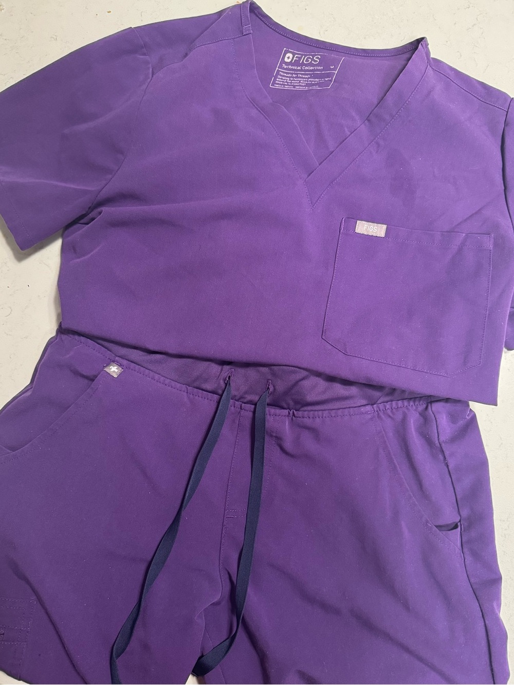 Figs Scrub Set - Deep Purple